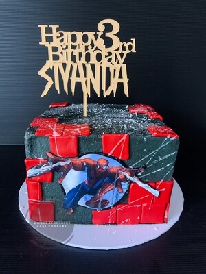 Spiderman Single tier Cake