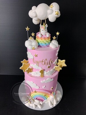 Unicorn 2 tier cake