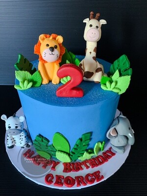 Safari Single tier Cake