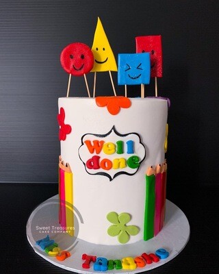 Kiddies graduation Single tier cake