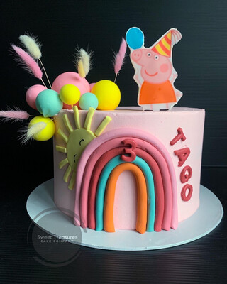 Peppa Pig spheres Single tier cake