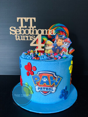 Paw Patrol Candy Single tier cake