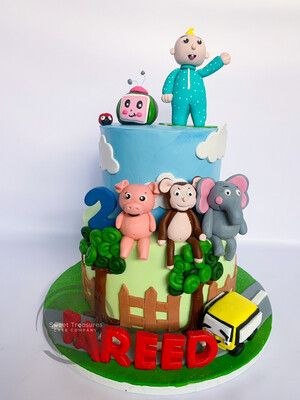 CocoMelon 2 tier Cake