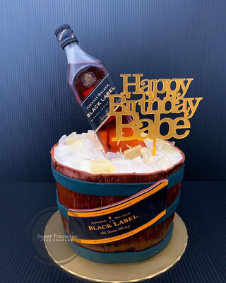 Ice Bucket Alcohol Single tier cake