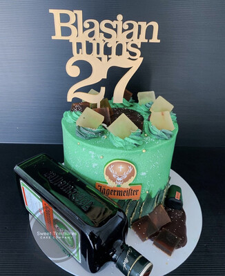 Alcohol Single  Tier cake