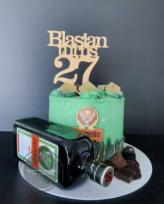 Alcohol Single  Tier cake