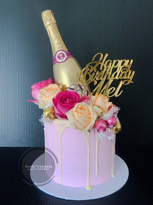 Champagne Single tier cake