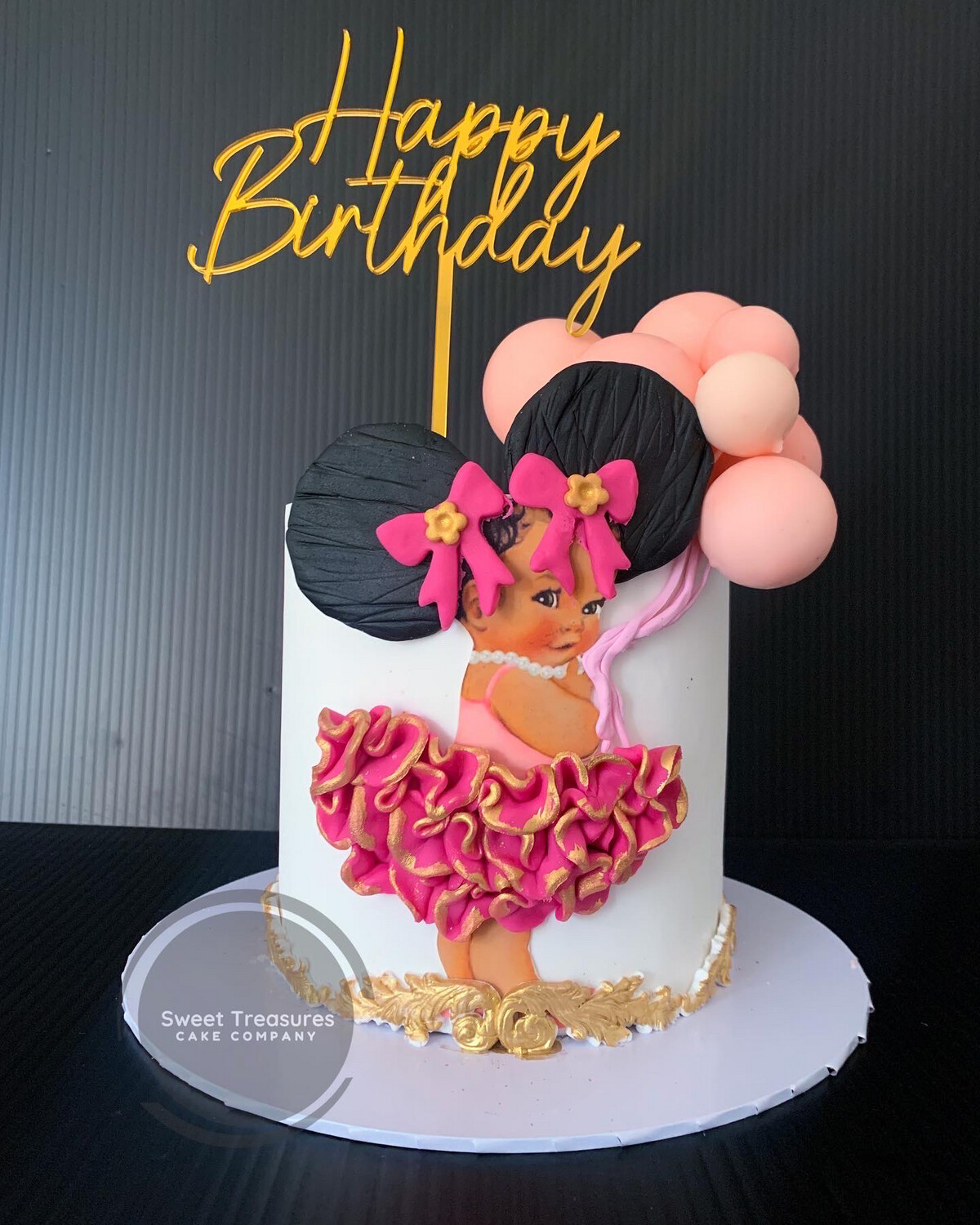 Afro Baby Single tier Cake