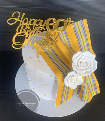 Venda Traditional Attire Quilted Single tier cake