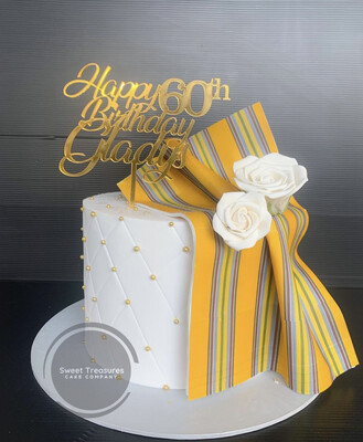 Venda Traditional Attire Quilted Single tier cake