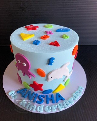 Under the sea Single tier cake