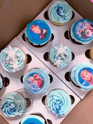 Frozen / Elsa themed cupcakes
