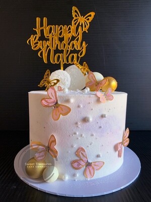 Butterfly Single tier Cake