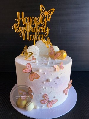 Butterfly Single tier Cake