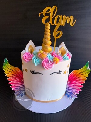Unicorn Single tier Cake