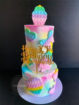 Pop it themed 2 tier Cake