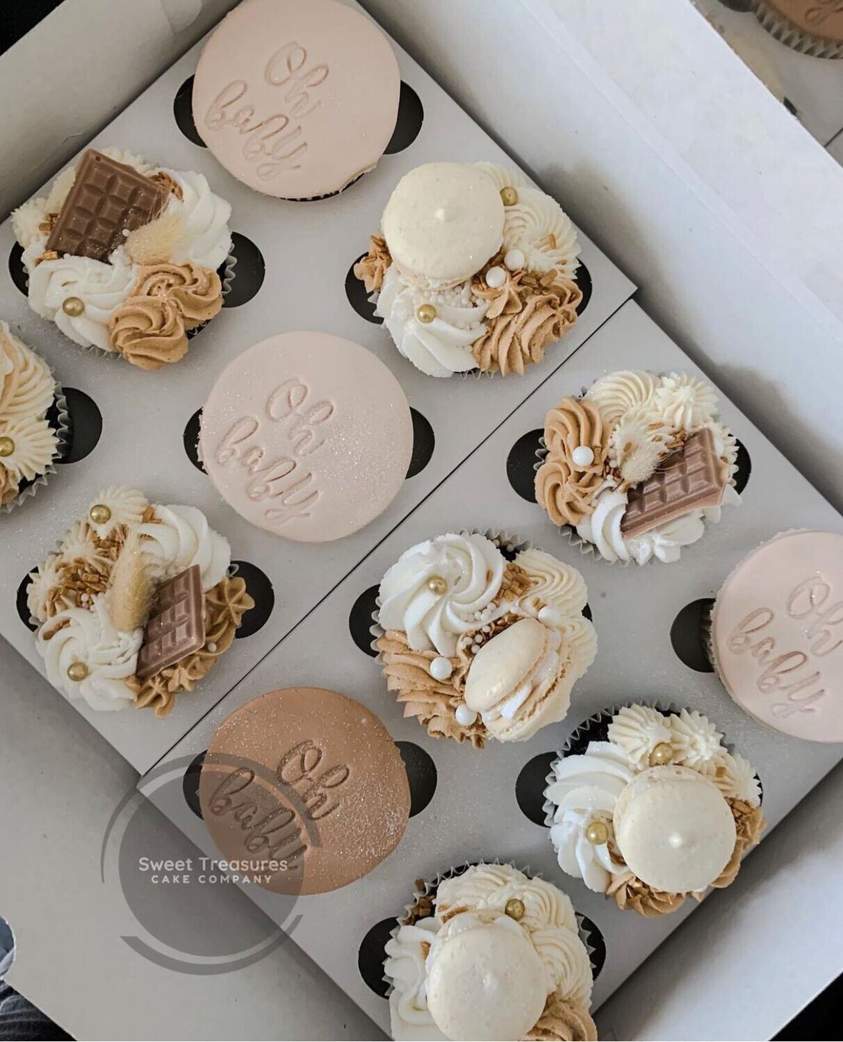 Babyshower Macaron Cupcakes