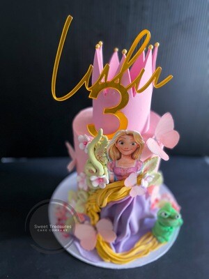 Rapunzel Single tier Cake
