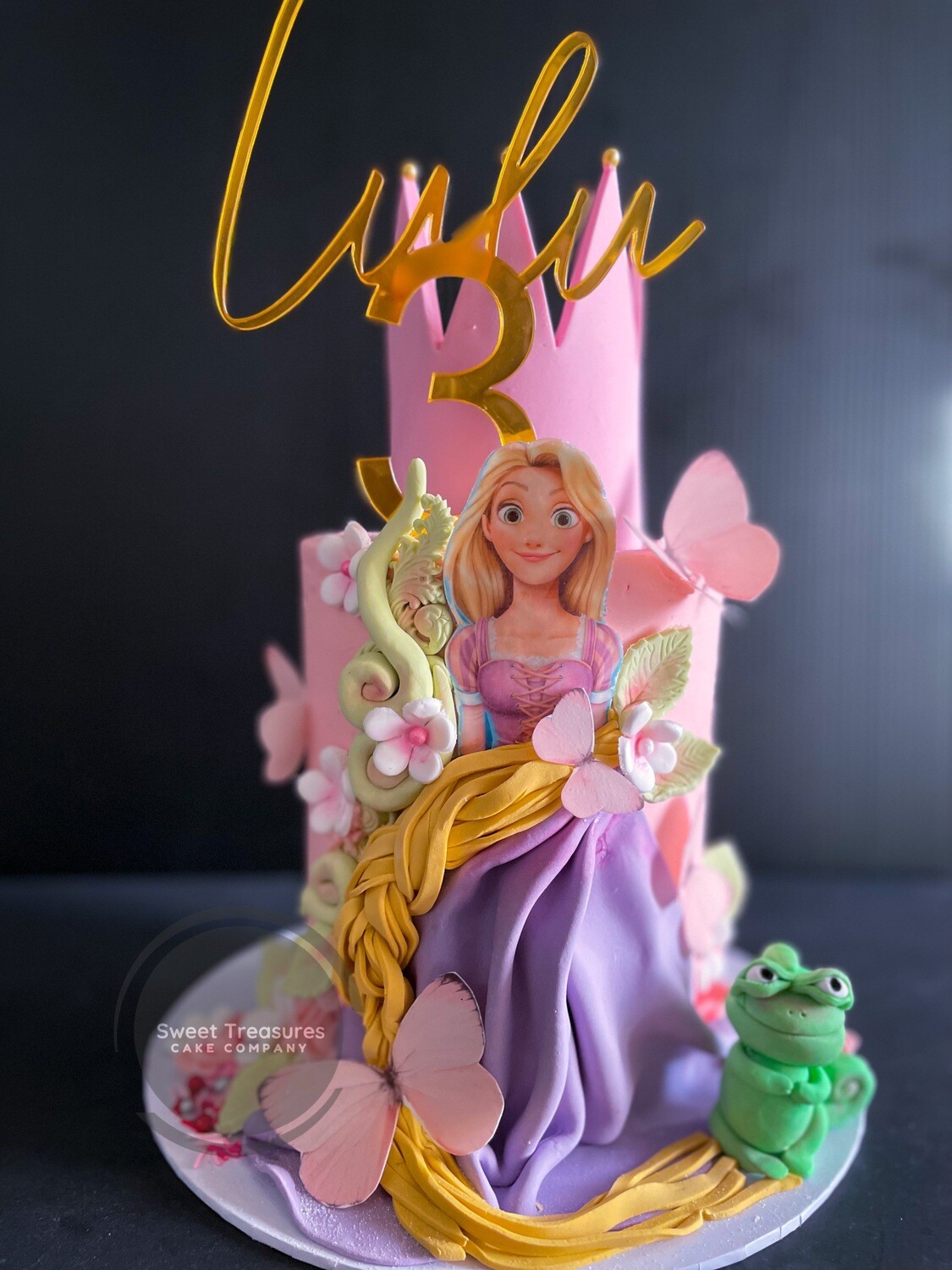Rapunzel Single tier Cake