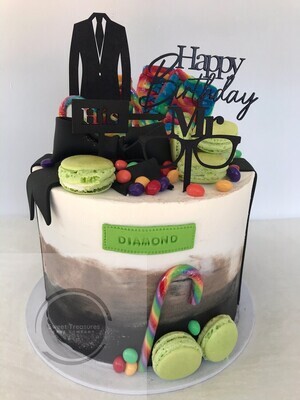 Candy Topped Man Single tier Cake