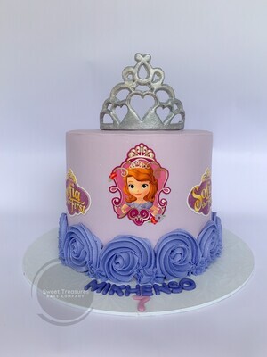 Single tier Sofia the First Cake