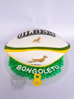 Single tier SA Rugby Cake