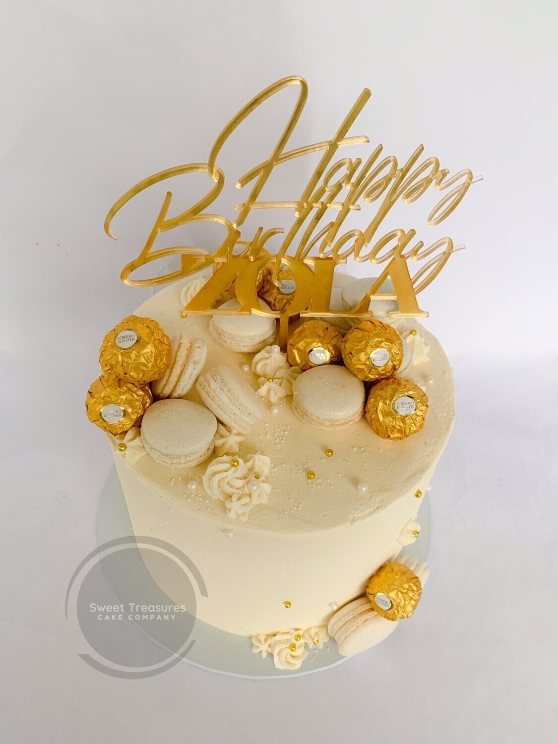 Single tier Cream Buttercream Cake