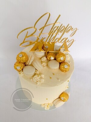Single tier Cream Buttercream Cake