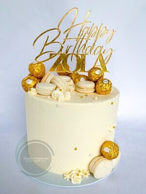 Single tier Cream Buttercream Cake