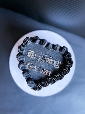 Piped Buttercream Heart shaped Single tier Cake