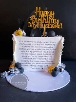 Half fondant wrap cake