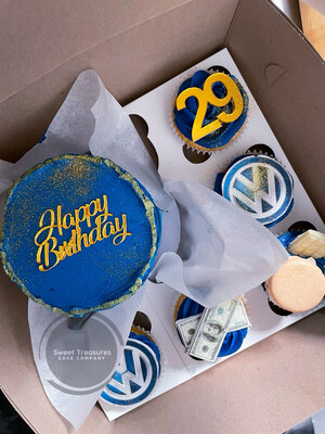 Blue Bento Cake Box