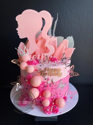 Single tier Buttercream Barbie Cake