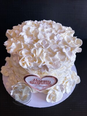 Piped Vintage Buttercream Single tier Cake
