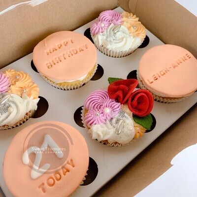 Fancy piped cupcakes