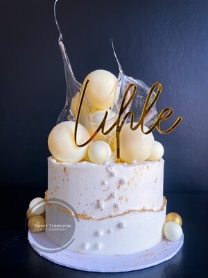 Fault Line Chocolate Spheres Single tier Cake