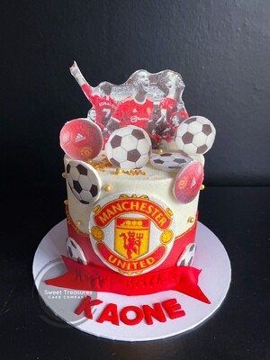 Manchester United Inspired Single tier Cake