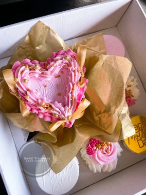 Pink Heart Bento Cake Box