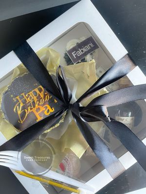 Black and Gold Luxury Bento Cake Box