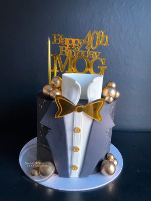 Suit &amp; Tie Single tier Cake
