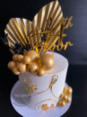 Abstract Face Sphere’s Single tier Cake