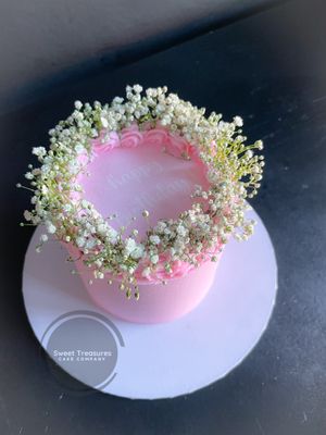 Baby's Breathe Burn Reveal Bento Cake