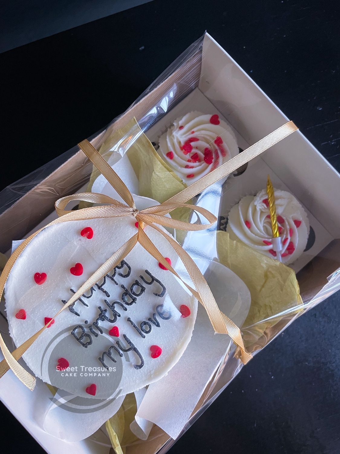 Hearts Bento Cake Box