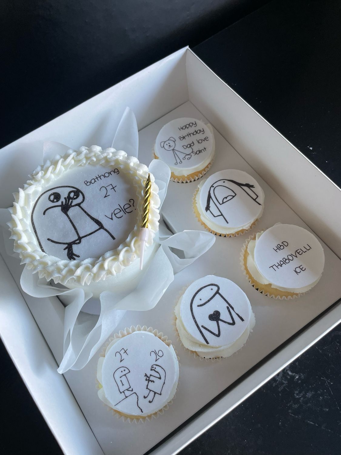 Doodle drawing Bento Cake Box
