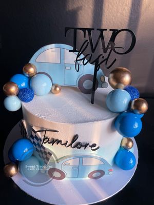 Cars themed Single tier cake