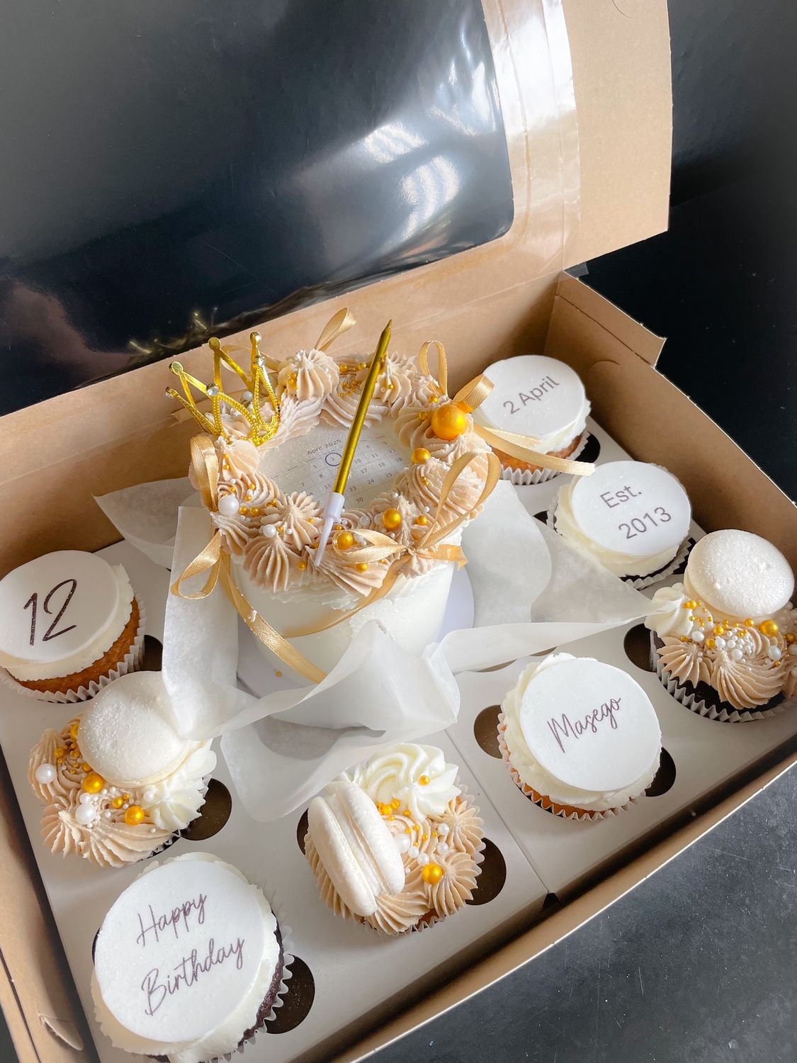 Crown Burn Reveal Bento Cake