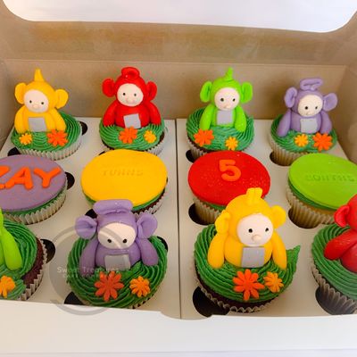 Teletubbie cupcakes