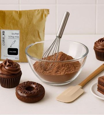 cake_xo Chocolate Butter Icing Mix - Bento cake with Cupcakes