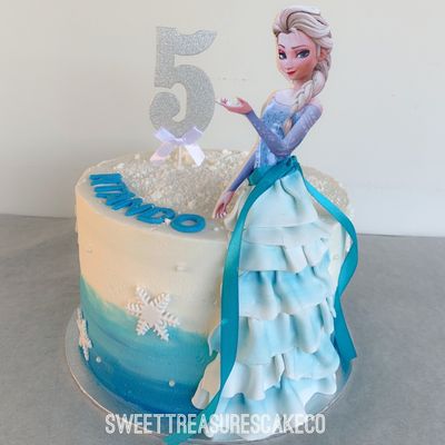 Frozen themed Single tier Cake