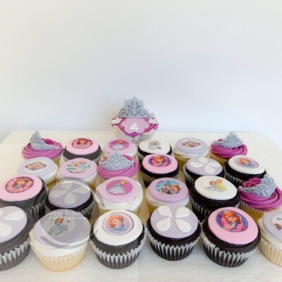 Sofia the First cupcakes